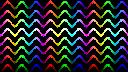 rainbow cubic light waves